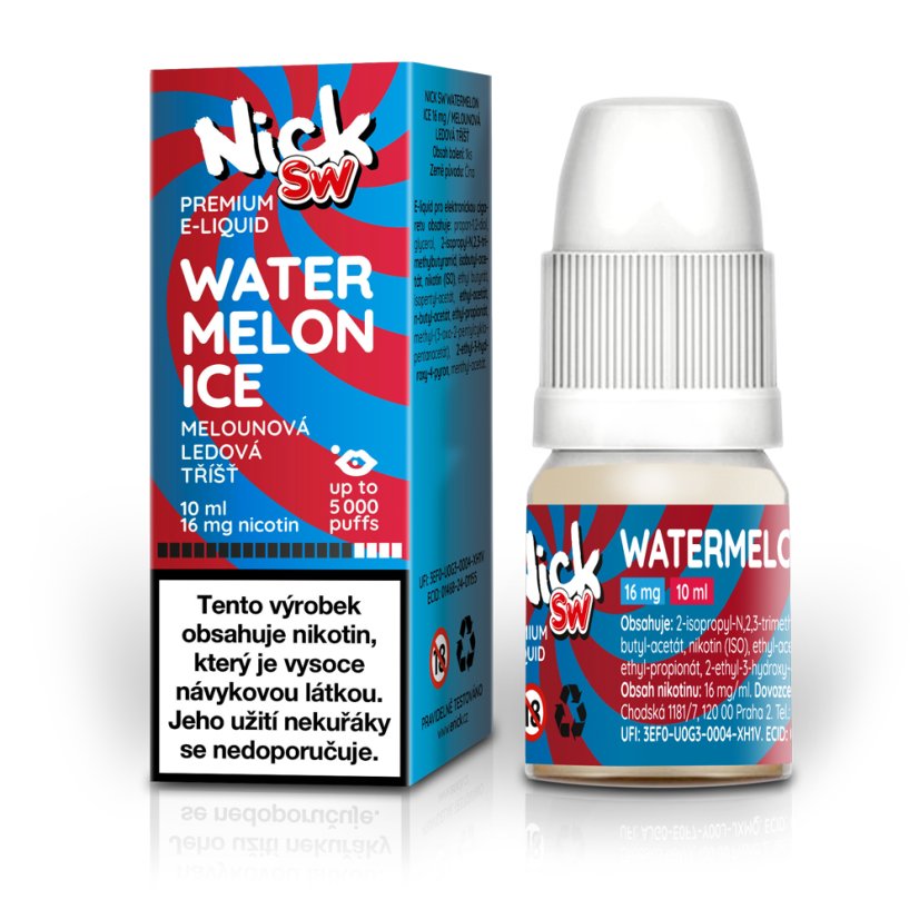 Nick e-liquid SW WATERMELON ICE 16 mg, 10 ml - sladky liquid