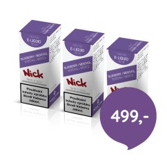 3 ks Nick e-liquid BLUEBERRY MENTHOL 0mg, 10 ml