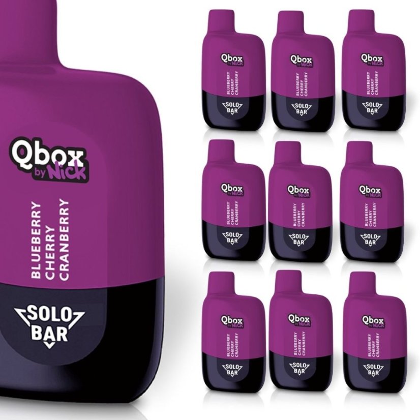 10 ks Qbox by Nick BLUEBERRY CHERRY CRANBERRY 20 mg - příchuť brusinka třešně borůvky