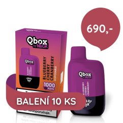 10 ks Qbox by Nick BLUEBERRY CHERRY CRANBERRY 20 mg - cena sady 690 Kč