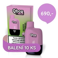 10 ks Qbox by Nick MIXED BERRIES 20 mg - cena balíčku 690 Kč
