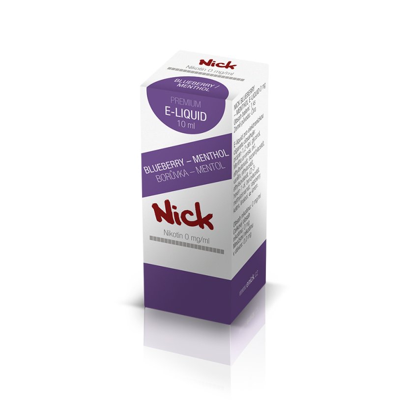 Nick e-liquid BLUEBERRY MENTHOL 0 mg, 10 ml, U