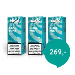 3 ks Nick e-liquid SW COOL MINT 16 mg, 10 ml - cena sady 269 Kč