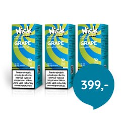 3 ks Nick e-liquid SW GRAPE 16 mg, 10 ml