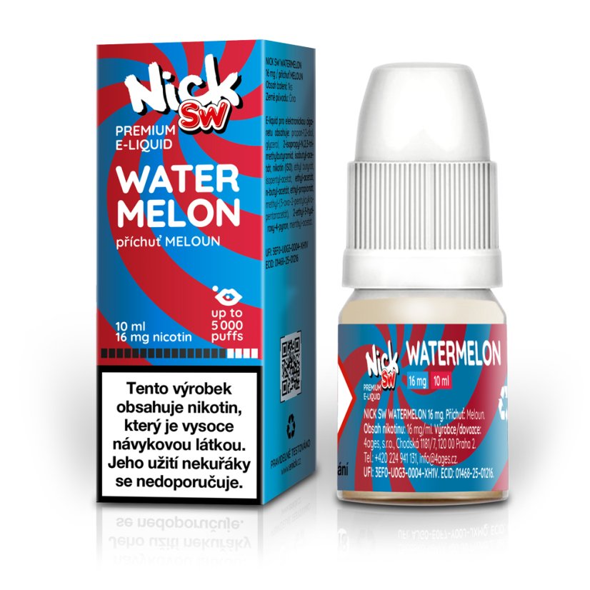 Nick e-liquid SW WATERMELON 16 mg, 10 ml, U