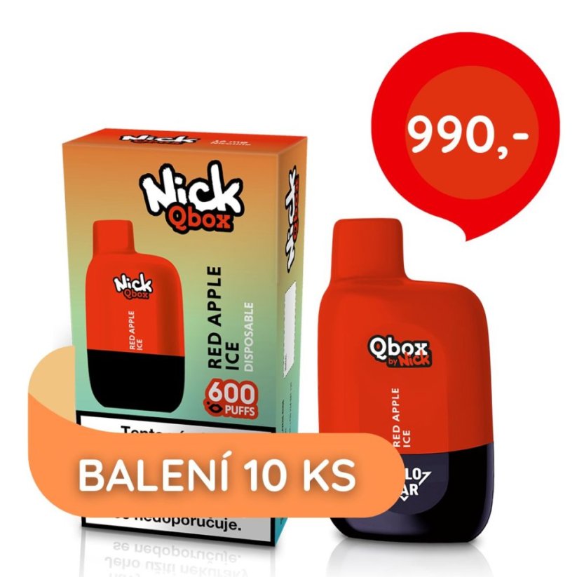 10 ks Nick Qbox RED APPLE ICE Q 16 mg
