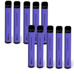 10 ks Nick FRUIT BLUE SOUR RASPBERRY 16 mg - 10 e-cigaret s příchutí modrá malina