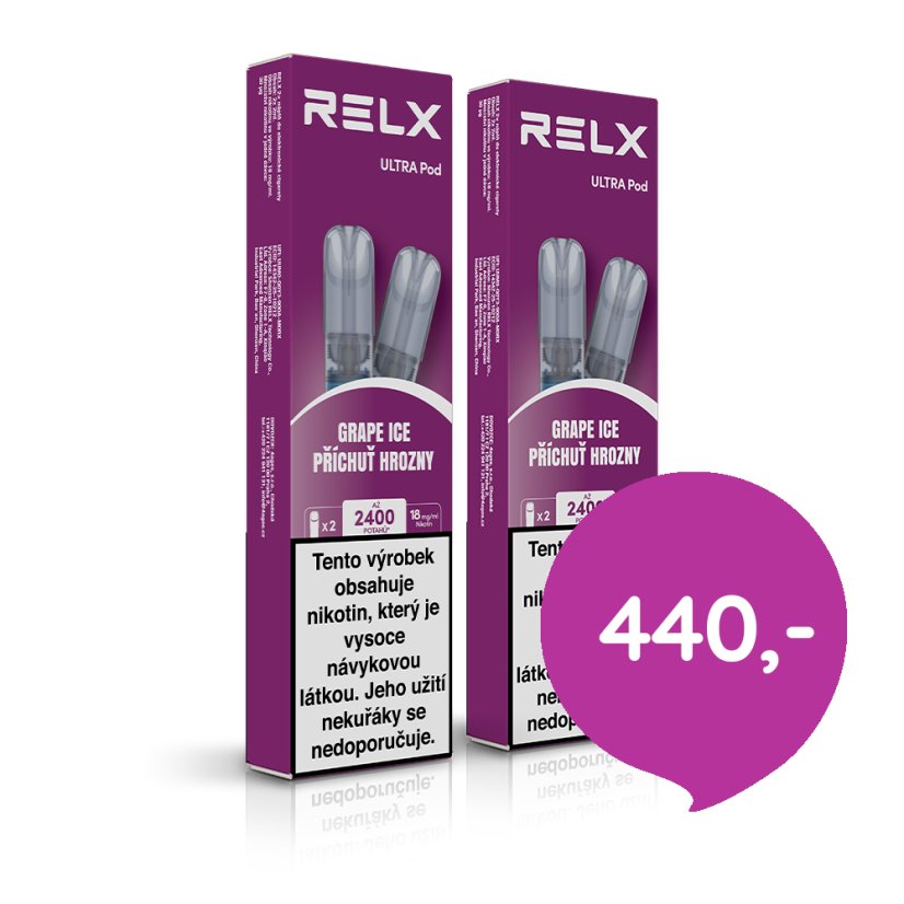 2 ks Relx Ultra Pod Grape Ice 18 mg