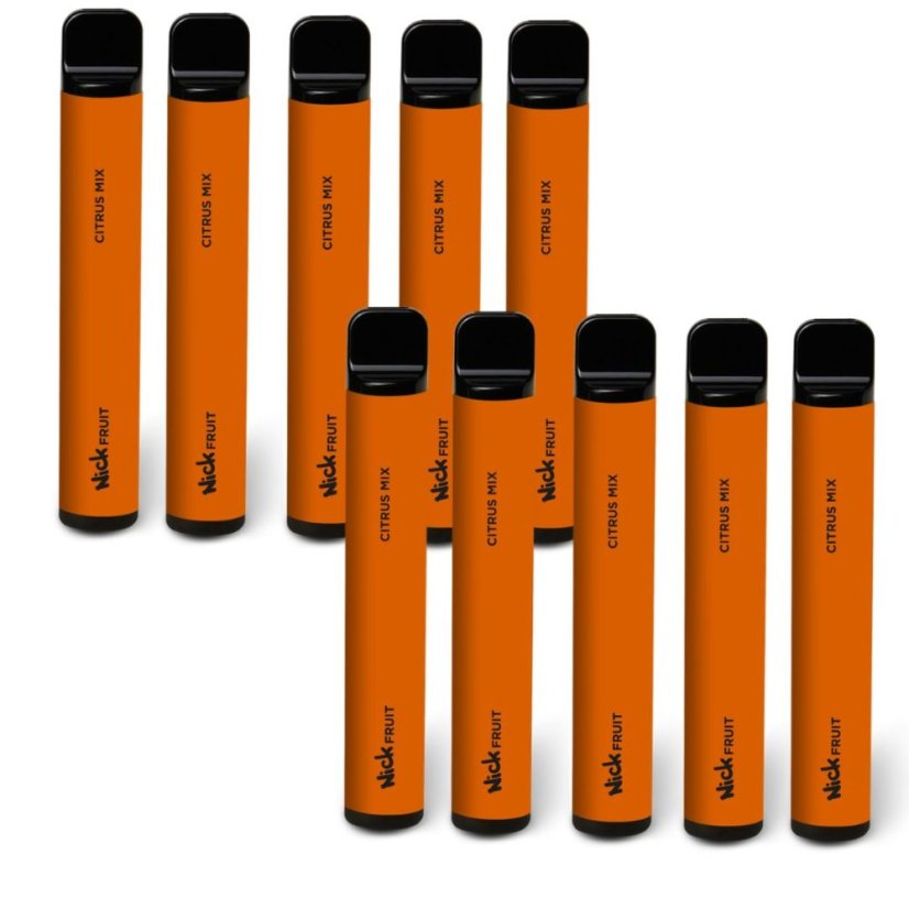 10 ks Nick FRUIT CITRUS MIX 20 mg - 10 e-cigaret s citrusovou příchutí