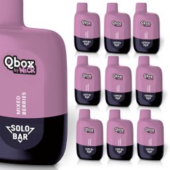 10 ks Qbox by Nick MIXED BERRIES 20 mg - 10 ks jednorázových e-cigaret s příchutí mix bobulí