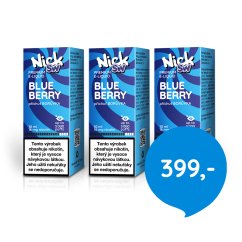 3 ks Nick e-liquid SW BLUEBERRY 16 mg, 10 ml