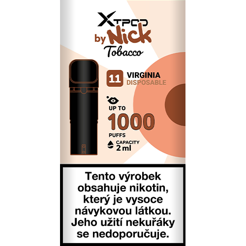 X TPOD by Nick Virginia Tobacco 16 mg