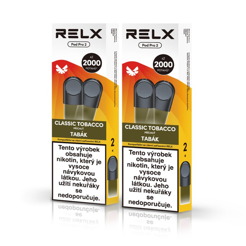 2 ks RELX Pod Pro 2-2 Pods - Classic Tobacco 18 mg