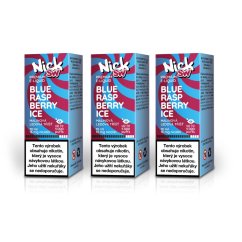 3 ks Nick e-liquid SWEET BLUE RASPBERRY MIX 16 mg, 10 ml - příchuť modrá malina