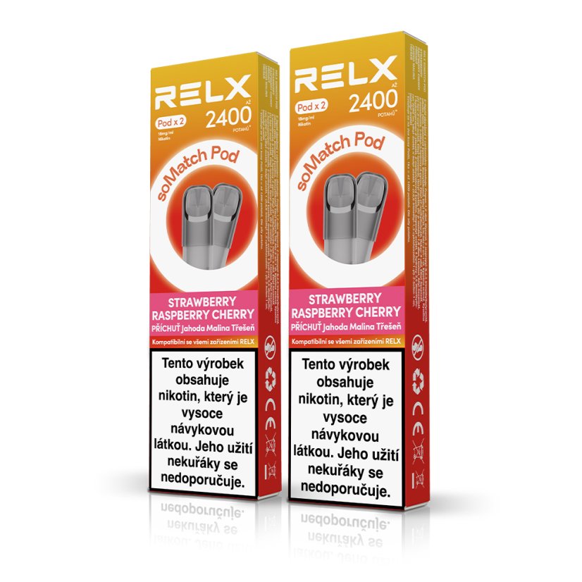 2 ks Relx Somatch Pod (2 Pod Pack) Strawberry Raspberry Cherry 18 mg