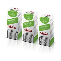 3 ks Nick e-liquid MENTHOL 9 mg, 10 ml