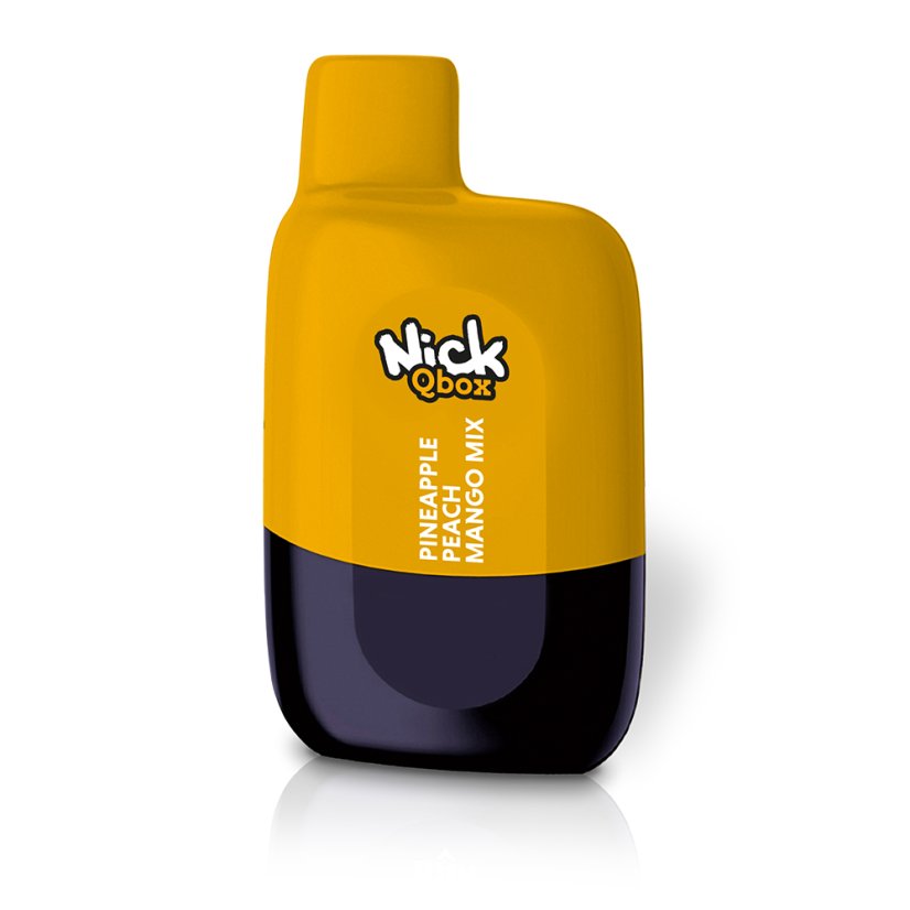 E-cigareta Nick Qbox PINEAPPLE PEACH MANGO MIX Q 16 mg - Směs ananasu, broskve a manga (16 mg nikotinu)