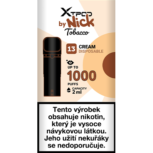 X TPOD by Nick Cream Tobacco 16 mg , U