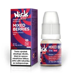 Nick e-liquid SW MIXED BERRIES 16 mg, 10 ml - směs lesního ovoce, lahvička