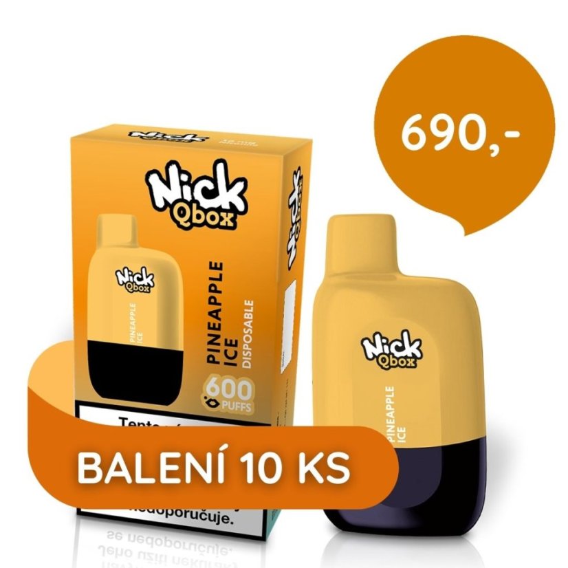 10 ks Nick QBOX _PINEAPPLE_ICE_16 mg - cena sady 690 Kč
