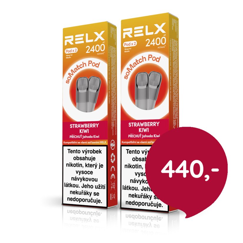 2 ks Relx Somatch Pod (2 Pod Pack) Strawberry Kiwi 18 mg
