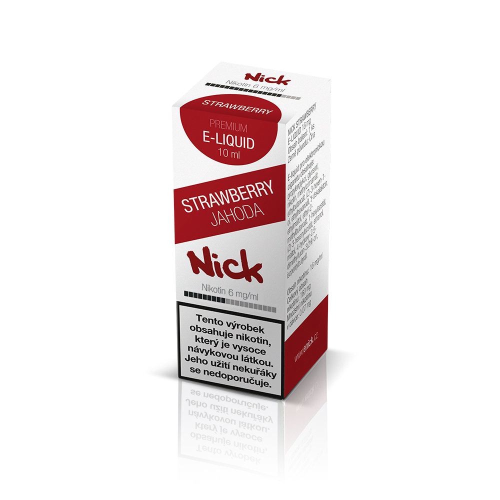 Levně Nick e-liquid STRAWBERRY 6 mg, 10 ml