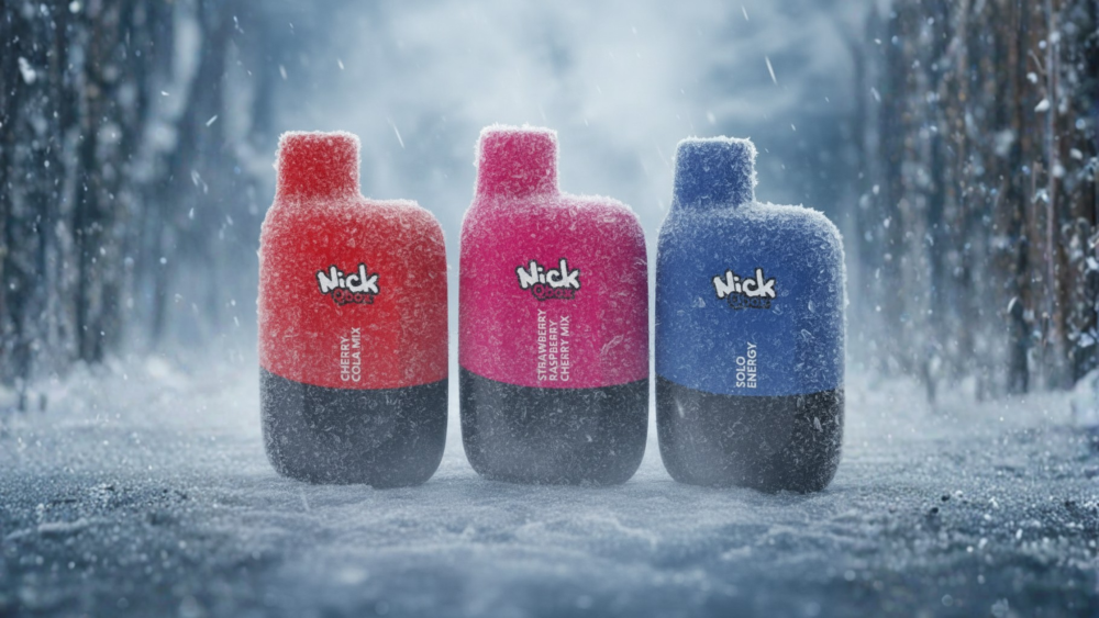 Nick QBOXy - jednorázové e-cigarety s příchutí jahoda-malina-třešeň, energy a cherry cola